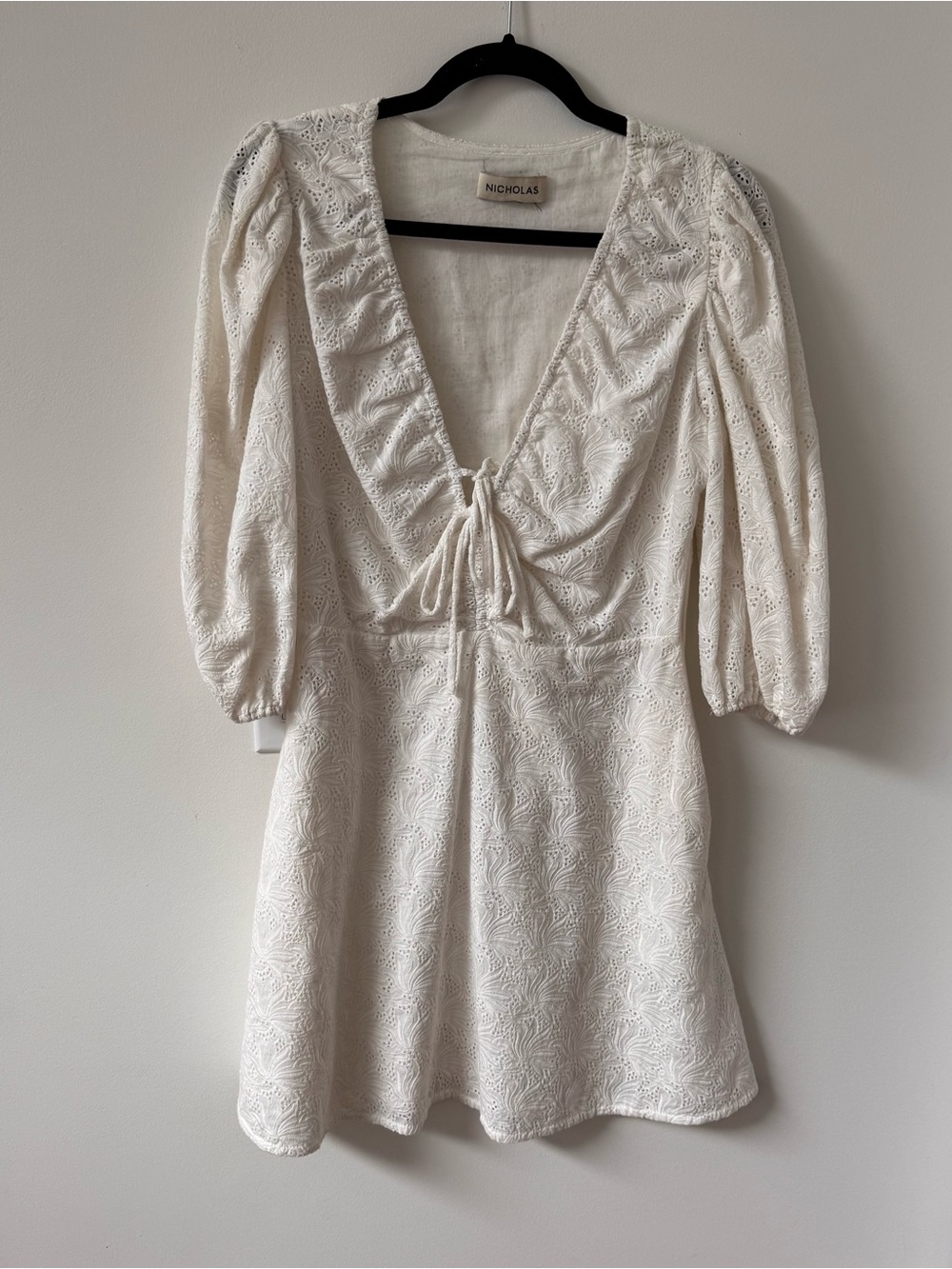 NICHOLAS Danni Broderie Anglaise Mini Dress